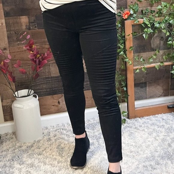 Umgee Pants - Umgee Black Moto Jeggings